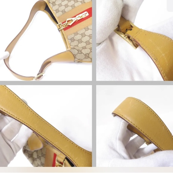 Authentic 🛍 GUCCI GG Canvas Jackie Tote Hand bag WITH  Dust Bag - Picture 6 of 15